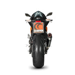 Scorpion Serket Taper Stainless Oval Exhaust For Kawasaki Z800e 2013-2016