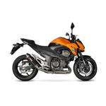 Scorpion Serket Taper Satin Titanium Oval Exhaust For Kawasaki Z800e 2013-2016