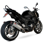 Scorpion Serket Satin Titanium Oval Exhaust For Kawasaki Z1000 2007-2009