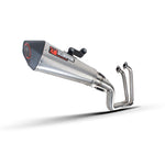 Scorpion Serket Taper Satin Titanium Oval Exhaust - Kawasaki NINJA 300 System 2012 - 2017