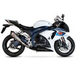 Scorpion Serket Taper Satin Titanium Oval Exhaust - Suzuki GSXR 1000 K9 2009 - 2011