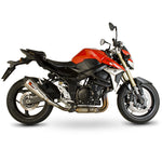 Scorpion Serket Taper Satin Titanium Oval Exhaust For Suzuki GSR 750 2011-2016
