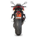 Scorpion Serket Taper Satin Titanium Oval Exhaust For Triumph Speed Triple 2011-2015