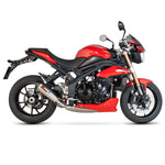Scorpion Serket Taper Stainless Oval Exhaust For Triumph Speed Triple 2011-2015