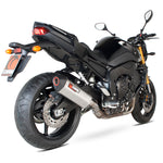Scorpion Serket Satin Titanium Oval Exhaust - Yamaha FZ8 2010 - 2016