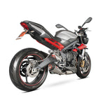 Scorpion Serket Taper Satin Titanium Oval Exhaust For Triumph Street Triple 675 R And RX 2013-2016