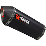 Scorpion Serket Parallel Black Ceramic Oval Exhaust For Vespa GTS GTV 125 250 300 SUPER 2009-2018