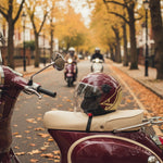 Shox Interceptor SV Delta Open Face Motorcycle Helmet Lifestyle Burgundy