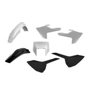 Polisport Enduro Plastics Kit - Husqvarna FE 250/350/450/501 & TE 250/300 2017-19 - White/Black
