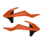 Polisport Radiator Scoops - KTM SX/SXF/XC-F 2016-18, EXC/EXC-F 2017-18 - Black/ Orange