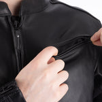 Oxford Henlow Leather Men's Jacket Black