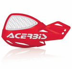 Acerbis Uniko Vented Hand Guards With Universal Fitting Kit - Red/ White