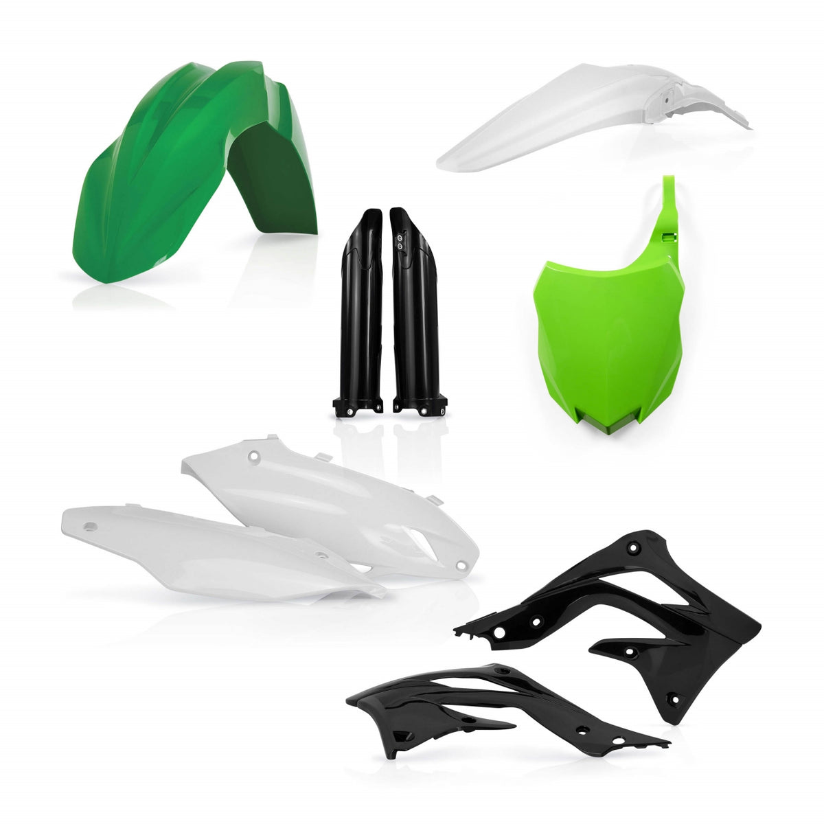 Full Plastics Kit Kawasaki KXF450 2013 15 Green