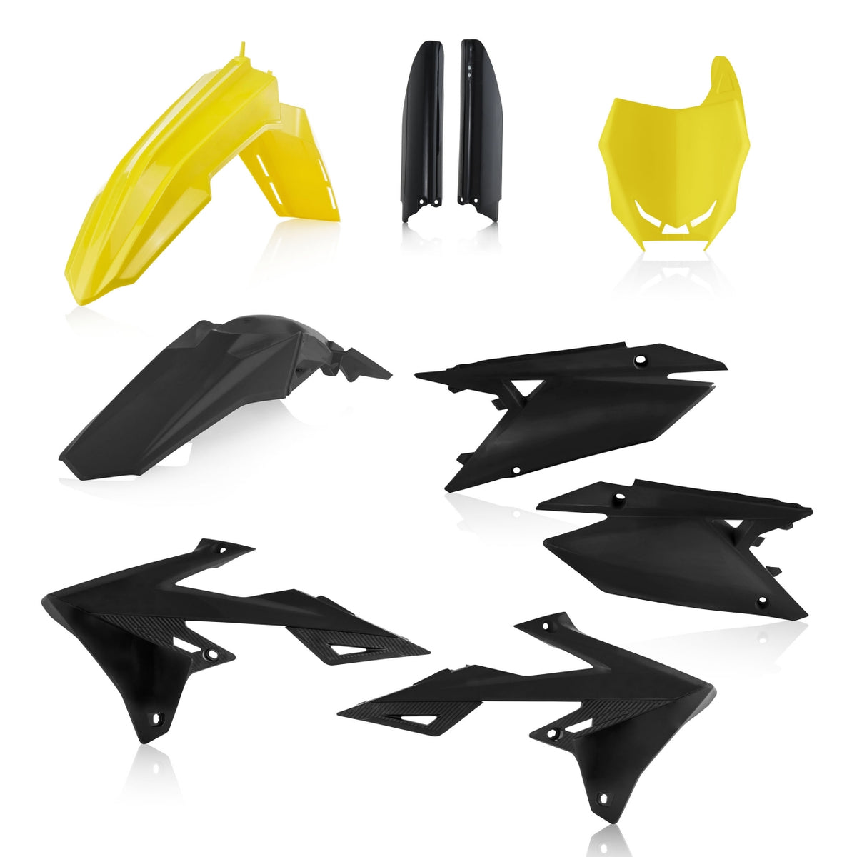 Full Plastics Kit Suzuki RMZ250 2019 2026 RMZ450 2018 2026 Yellow