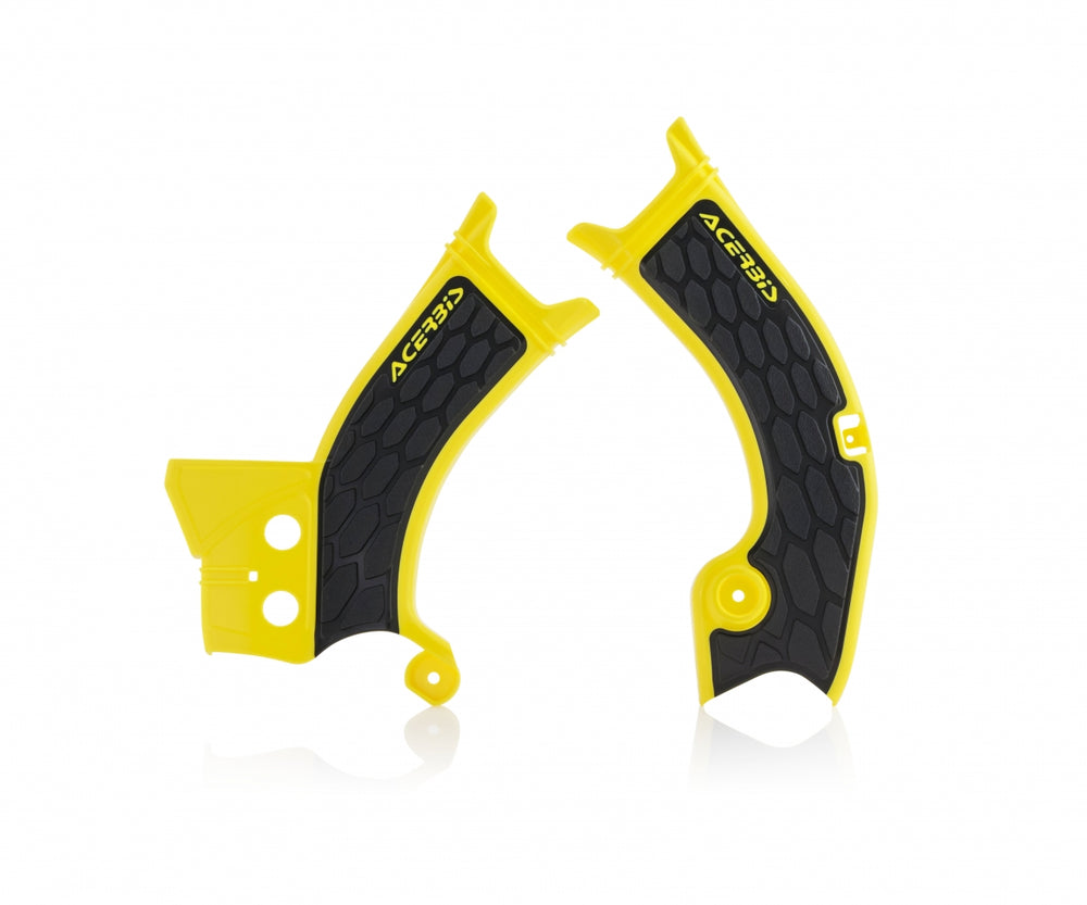 Acerbis X-Grip Frame Guards - Suzuki RMZ250 2019-23, RMZ450 2018-23 - Yellow/ Black