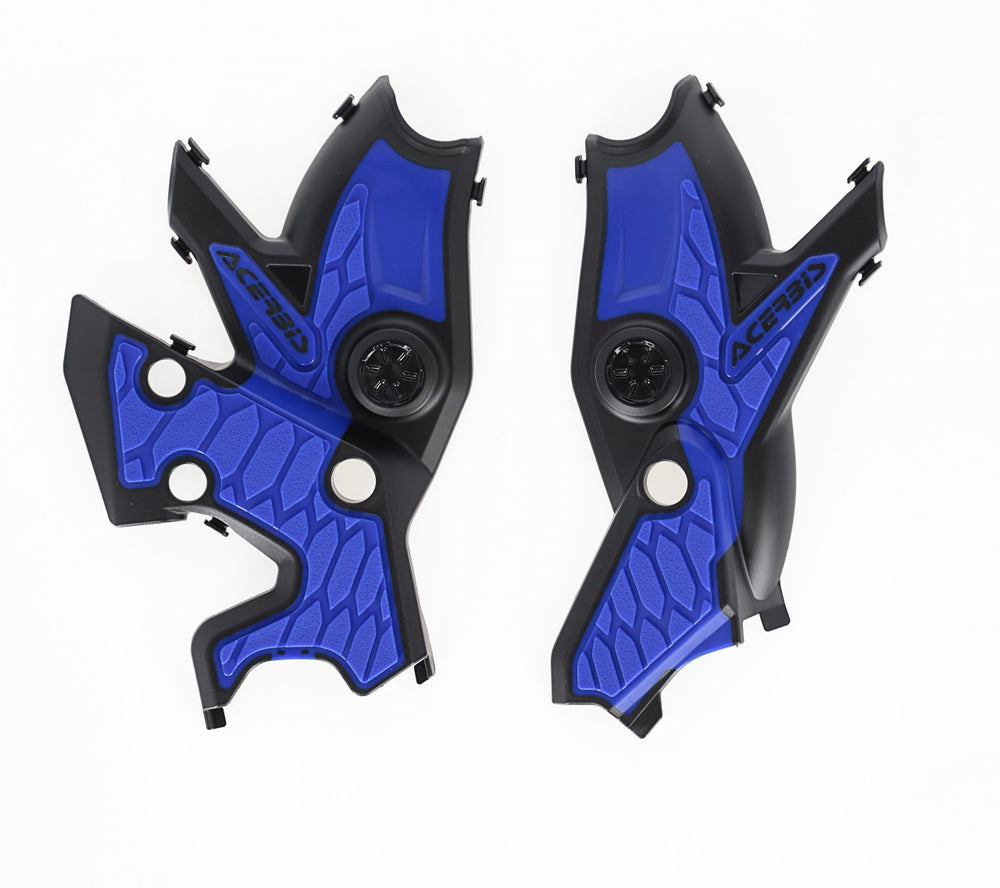 Acerbis X-Grip Frame Guards - Yamaha Tenere 700 2019-2025 - Black/ Blue