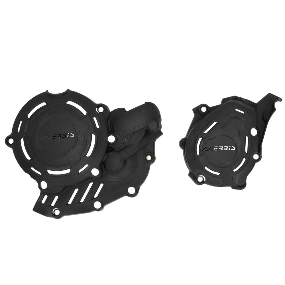 Acerbis X-Power Engine Cover Kit - KTM SXF450 2023-2025, EXC-F 450/500 2024-2025 - Black