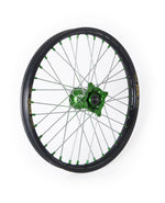 Kite Elite MX 21" Front Wheel - Kawasaki KX250 2021-2024 - Black/Green Hub/Silver