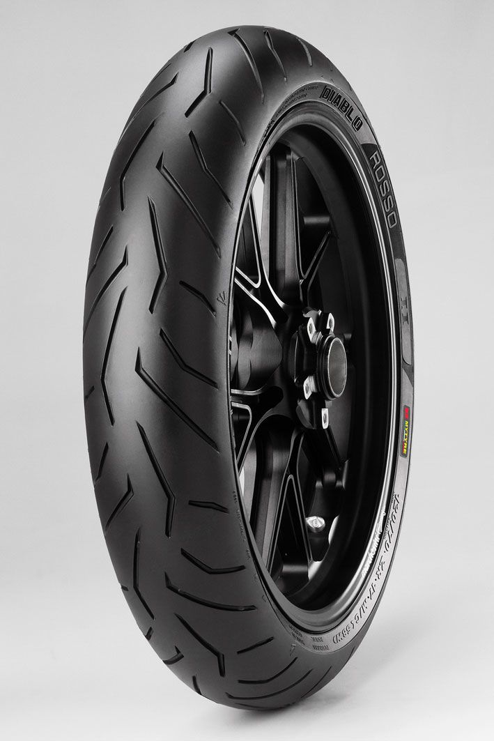 Pirelli Diablo Rosso II Front Tyre Blackwall TL 52H 100 80R17"
