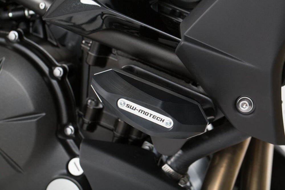 SW Motech Frame Sliders - Kawasaki KLE 650 2014-2024 - Black/Silver