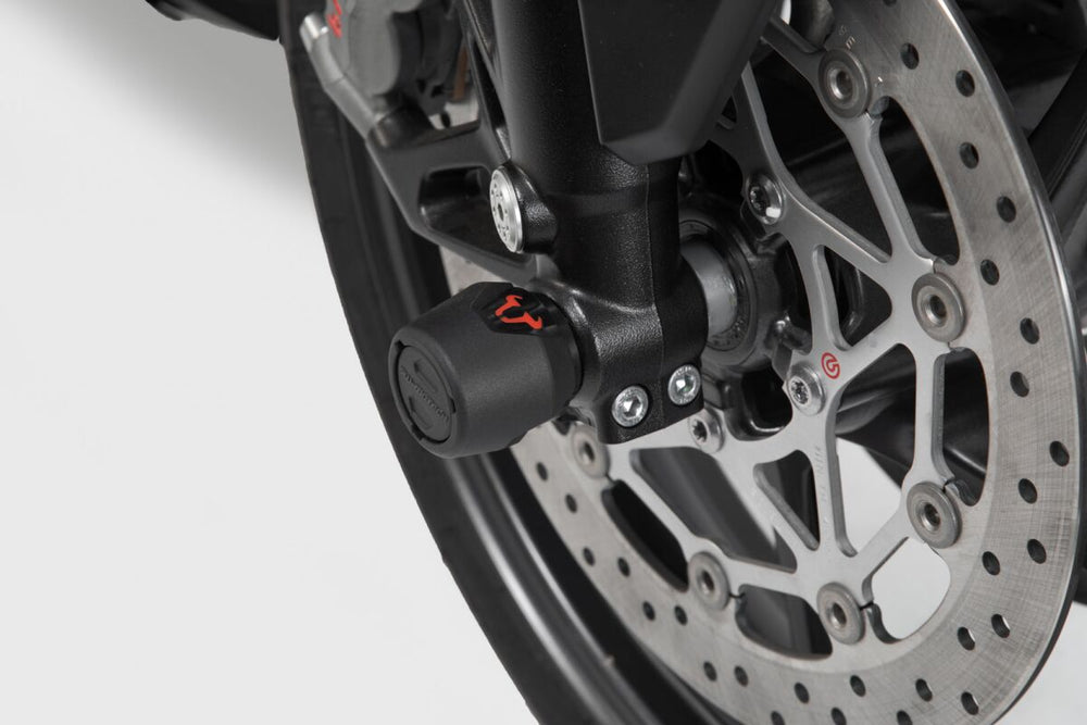 SW Motech Front Axle Slider Set - KTM Super Adventure 1290 2021-2024 - Black