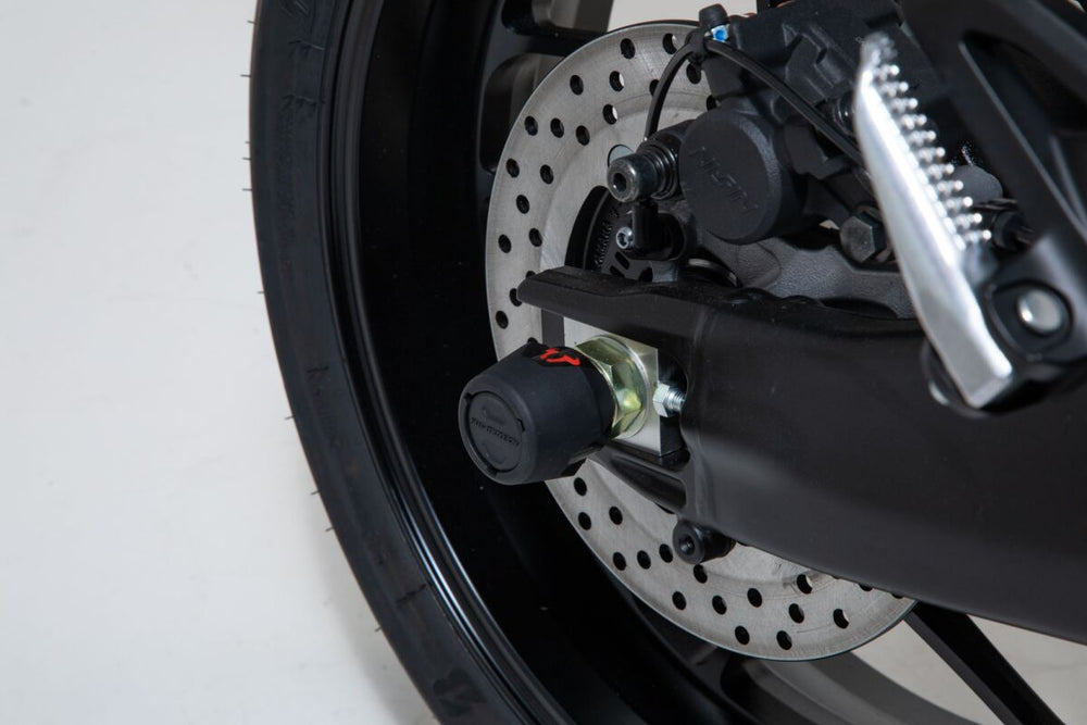 SW Motech Rear Axle Slider Set - Yamaha MT-09 GT 2021-2022 - Black