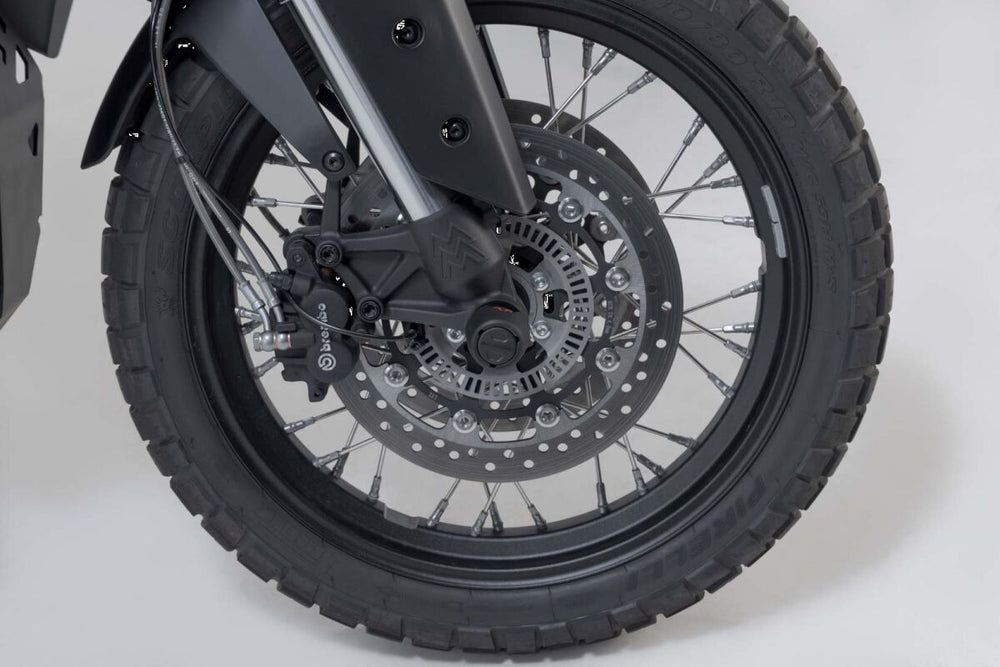 SW Motech Front Axle Slider Set - Moto Morini X-CAPE 650 2021-2023 - Black