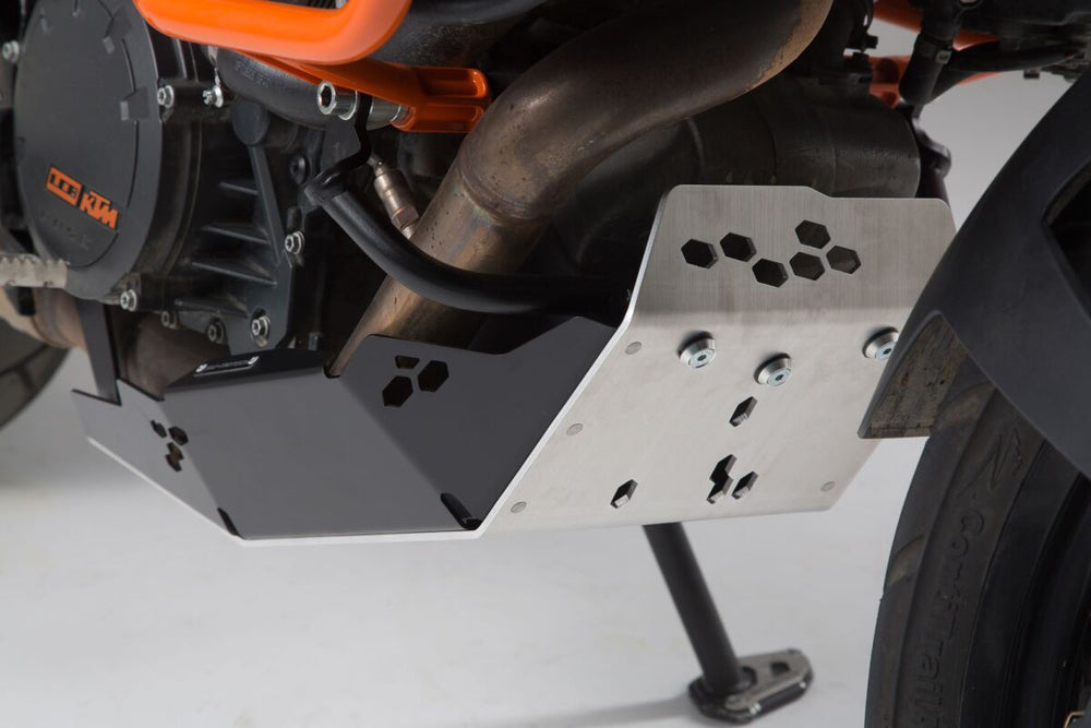 SW Motech Engine Guard - KTM Super Adventure 1290 2017-2020 - Black/Brushed/Silver