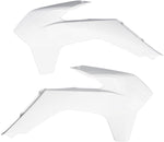 UFO Radiator Scoops - KTM EXC 125/200/250/300 2014-16, SX 125/150/250 2013-2015 - White