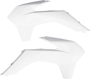 UFO Radiator Scoops - KTM EXC 125/200/250/300 2014-16, SX 125/150/250 2013-2015 - White