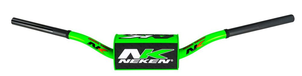 Neken Radical Design Fat Bar Handlebars - YZF OEM Bend - Green/ Black