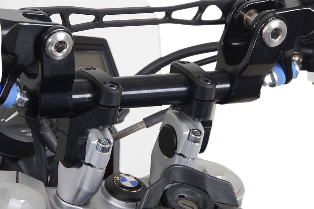 SW Motech Variable Bar Back Handlebar Riser Kit - BMW G 650 X-Moto 2007-2009 - Black