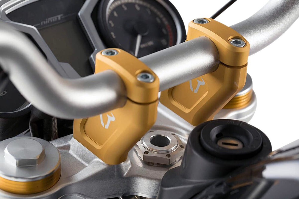 SW Motech Bar Back Handlebar Riser Kit - BMW R Nine T 2014-2020 - Anodised/Gold