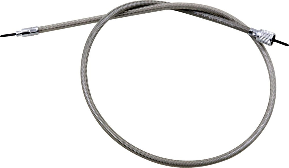 Motion Pro Armor Coat Braided Stainless Steel Speedometer Cable For Harley Davidson FLHS 1340 1987-1994 - Chrome