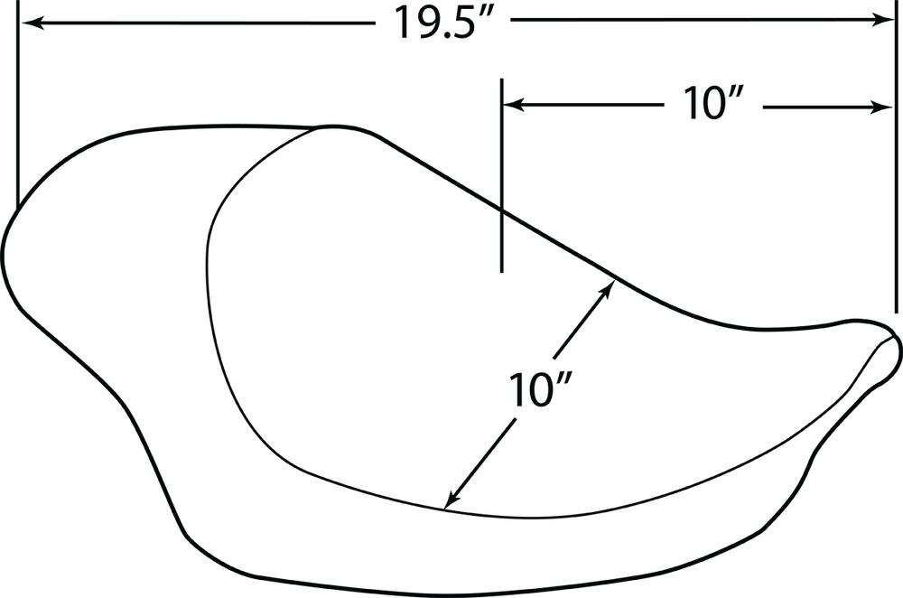 Drag Specialties 3/4 Solo Seat - Harley Davidson XL 1200 N 2007-2012