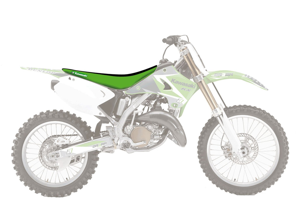 Blackbird Double Grip 3 Seat Cover - Kawasaki KX 125/250 2003-08 - Green/Black
