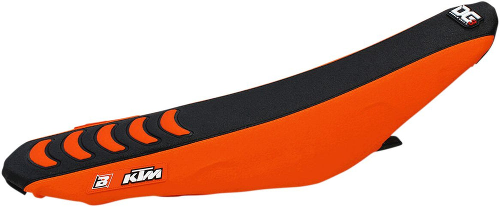 Blackbird Double Grip 3 Seat Cover - KTM EXC & EXC-F 2012-16, SX 125/150/250 & SXF 2011-25 - Orange/Black