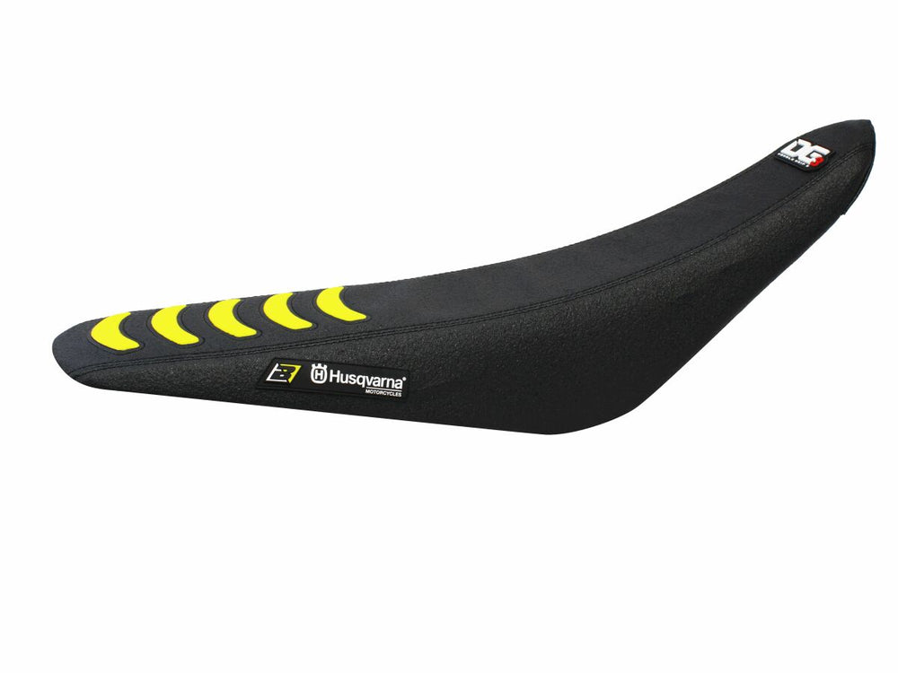 Blackbird Double Grip 3 Seat Cover - Husqvarna FC 250/350/450 & TC 125/250 2014-15 - Black/Yellow
