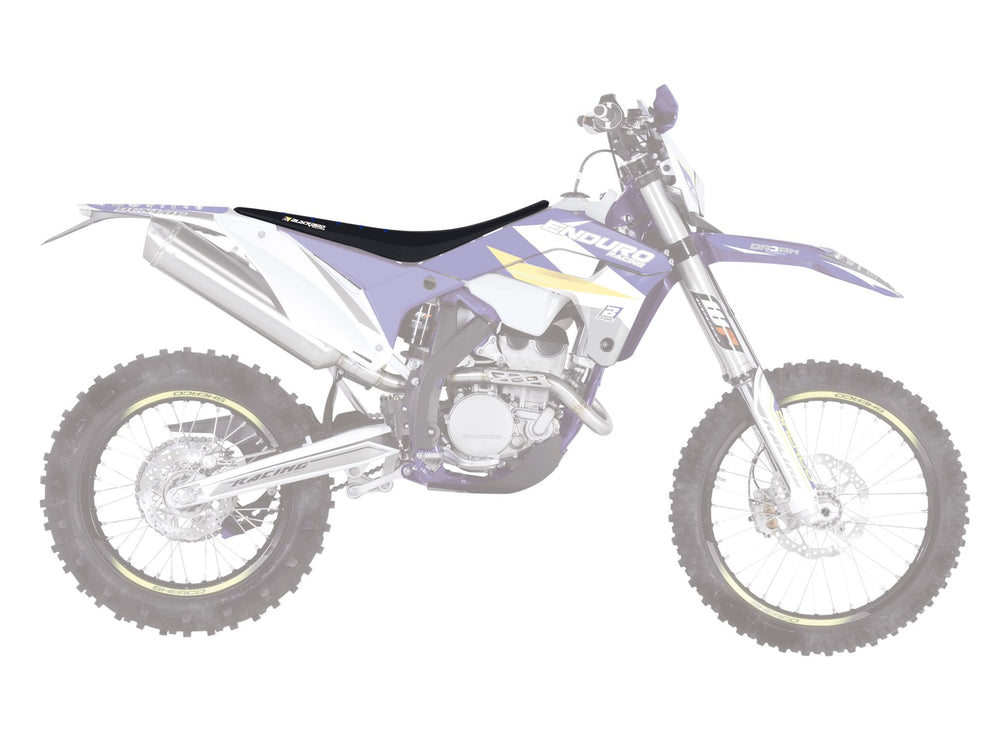 Blackbird Zebra Seat Cover - Sherco SE-R/ SE-F 250/300/450 2017-19 - Black/Blue