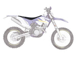 Blackbird Zebra Seat Cover - Sherco SE-R/ SE-F 250/300/450 2017-19 - Black/Blue