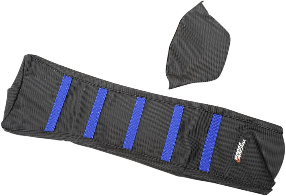 Moose Ribbed Seat Cover - Yamaha YZF450 2018 - Black/ Blue