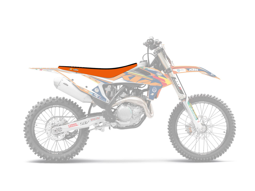 Blackbird Double Grip 3 Seat Cover - KTM SX 50/65/85/125/150/250 & SXF 250/350/450 2019 - Black/ Orange