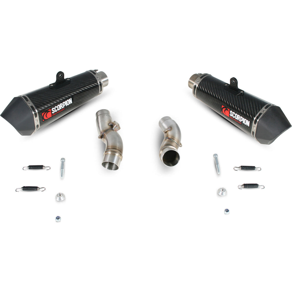 Scorpion Serket Taper Carbon Oval Exhaust For Kawasaki Z1000 2014-2016 No Panniers