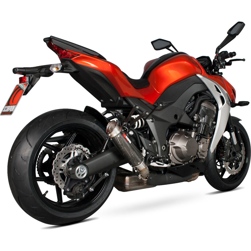 Scorpion RP-1 GP Carbon Round Exhaust For Kawasaki Z1000 2014-2016 No Panniers
