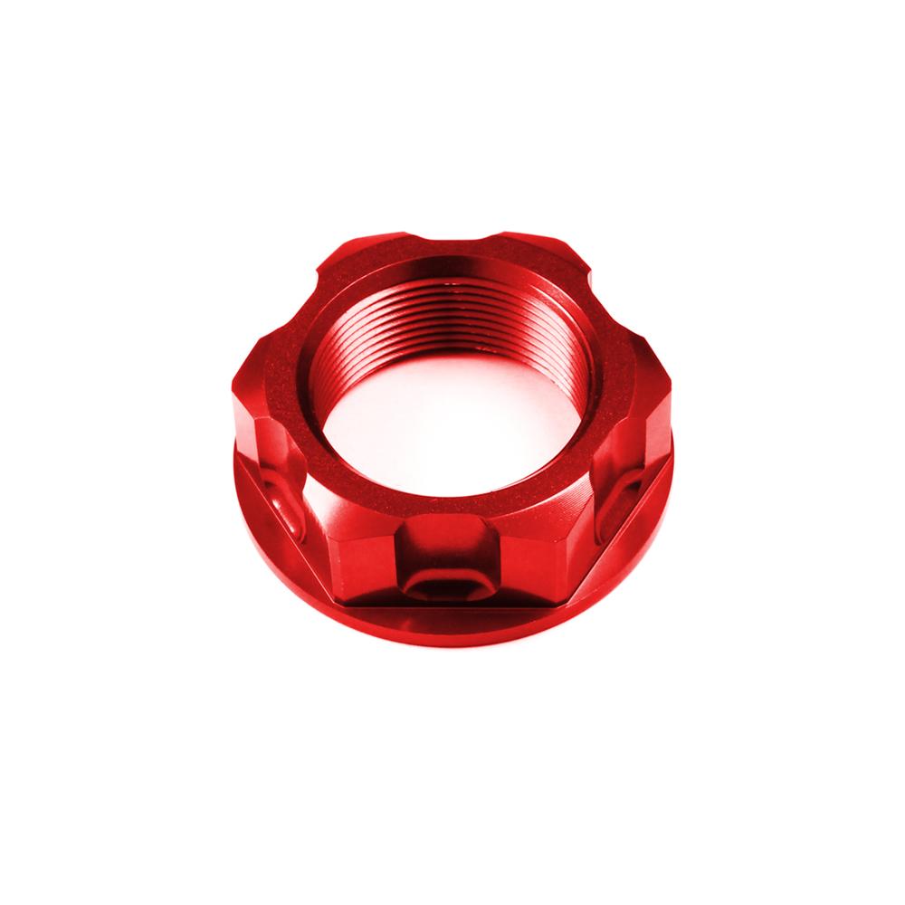 Apico Steering Stem Nut For Honda CR 125/250 1983-2000, Kawasaki KXF 250/450 2004-2023, Suzuki RMZ250 2004-2006 Red