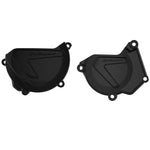 Polisport Clutch & Ignition Cover Protectors For Yamaha YZF450 2015-2017 Black