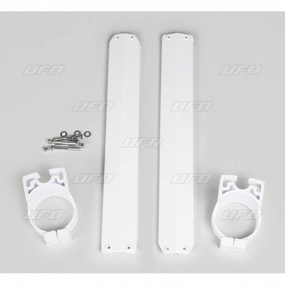 UFO Fork Guards For Yamaha YZ125 1989 Front - White