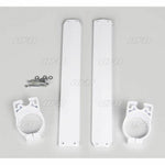 UFO Fork Guards For Yamaha YZ125 1989 Front - White