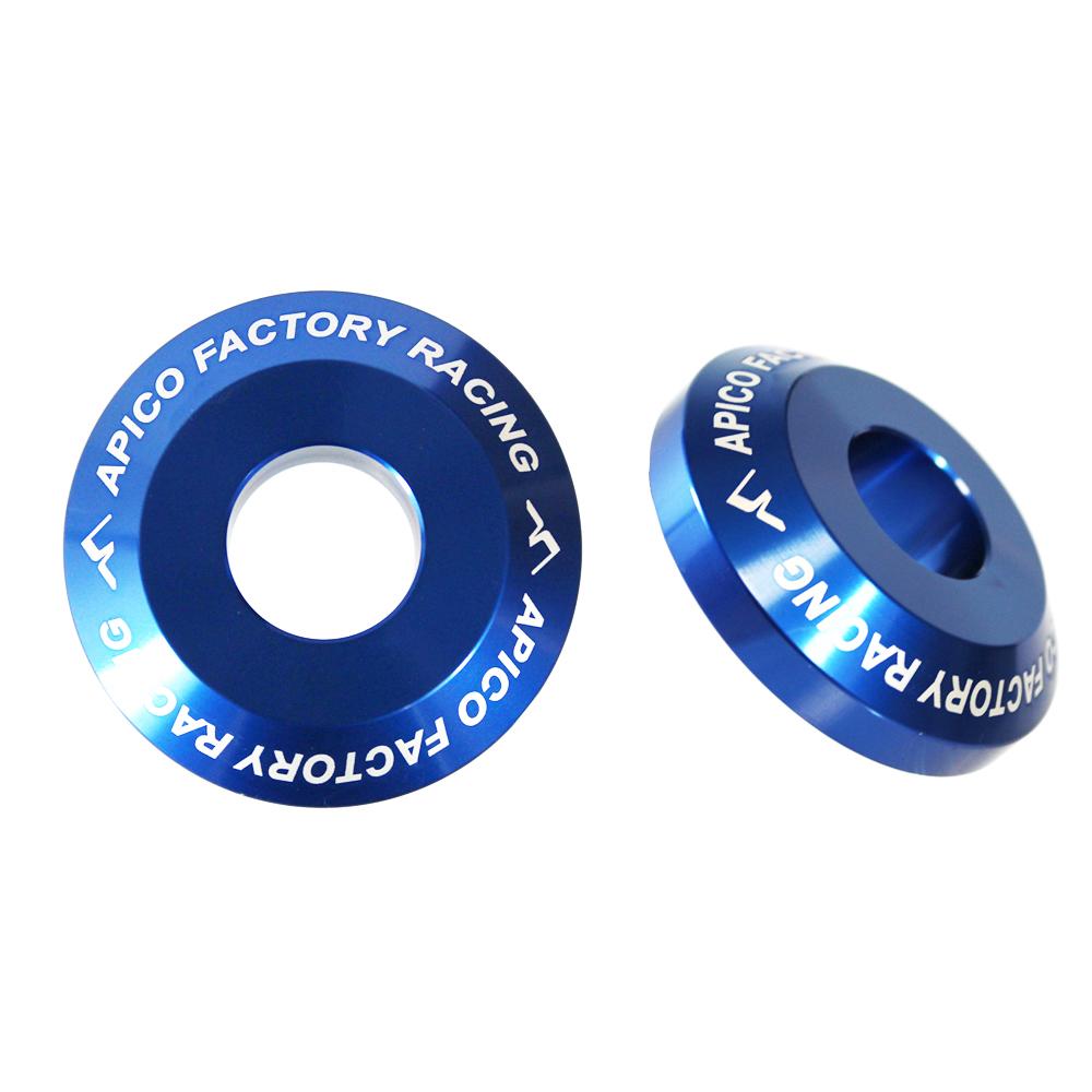 Apico Rear Pro Wheel Spacers For Yamaha YZ 125/250 2003-2025, YZF 250/450 2003-2008, WRF 250/450 2006-2023 Blue