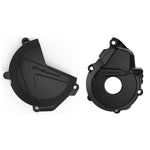 Polisport Clutch & Ignition Cover Protectors For Husqvarna FE 250/350 2017-2018 Black
